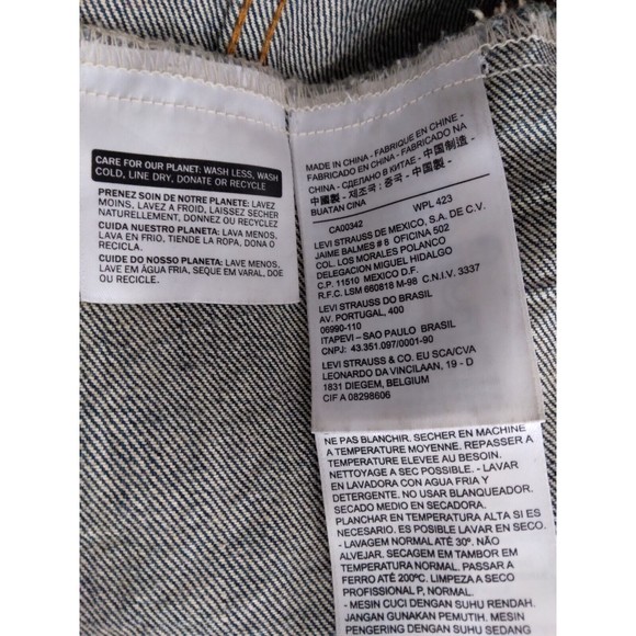 Levi Strauss & Co Denim Jean Jacket Trucker Blue Button Down Mens Size XL - Picture 7 of 14